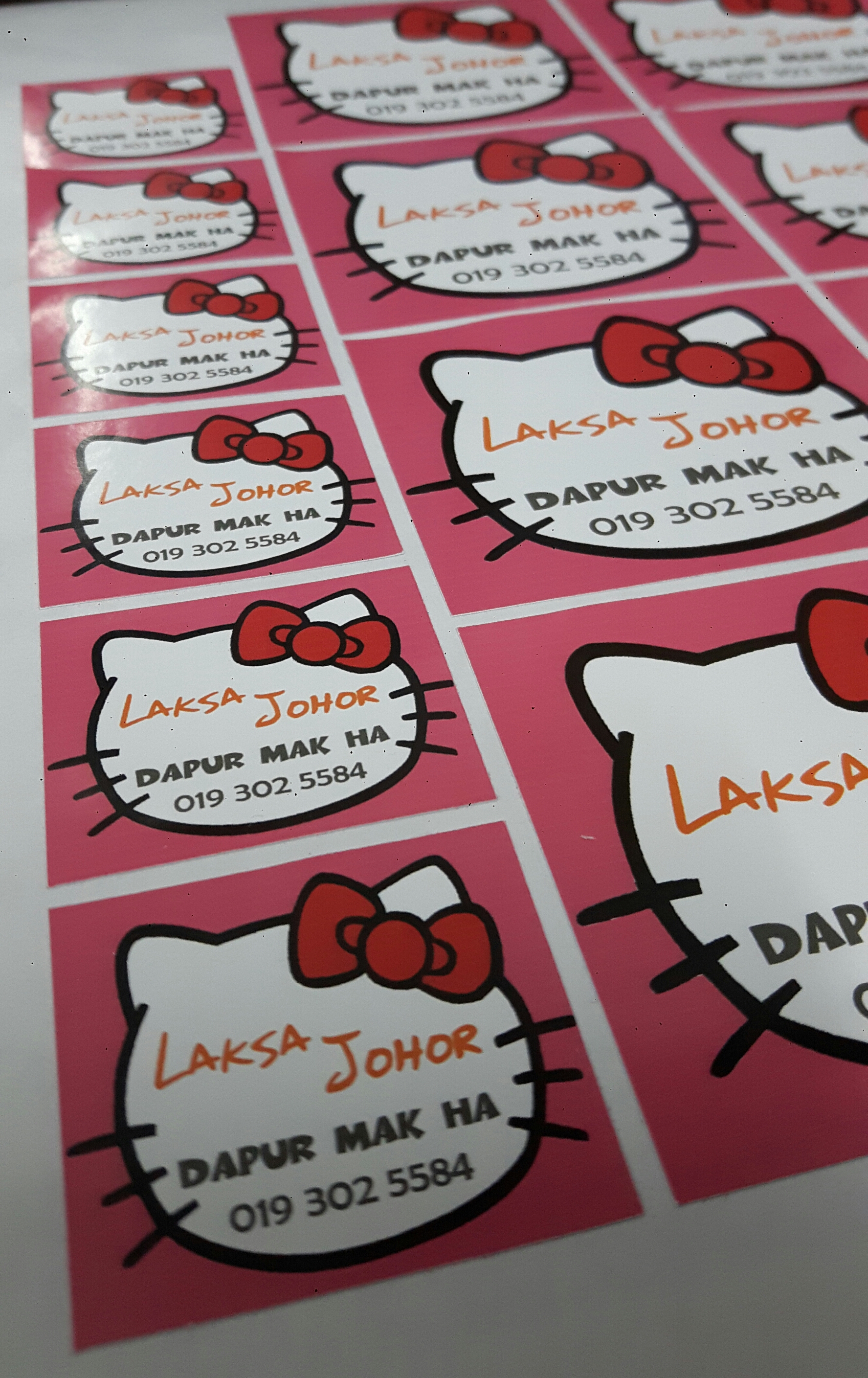 Custom Sticker Label Produk Makanan - Laksa Johor